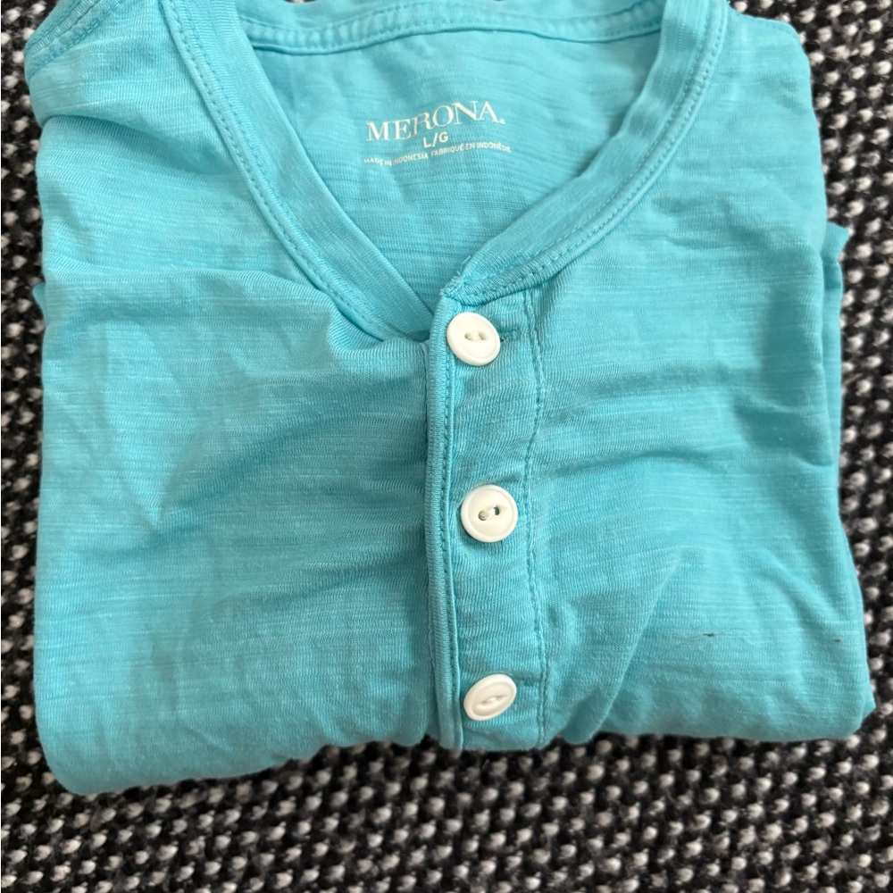 Merona Turquoise V-Neck Shirt